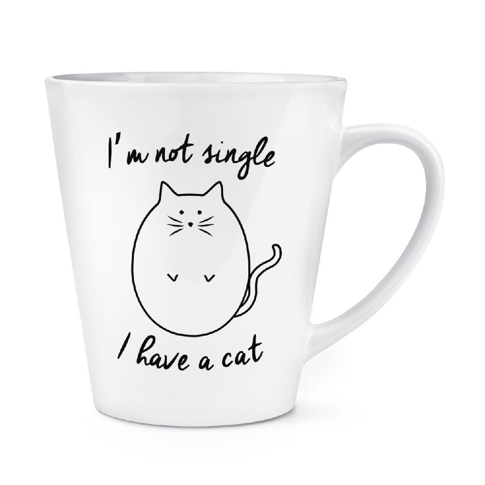 gift base I'm Not Single I Have A Cat 12oz Latte Mug Cup
