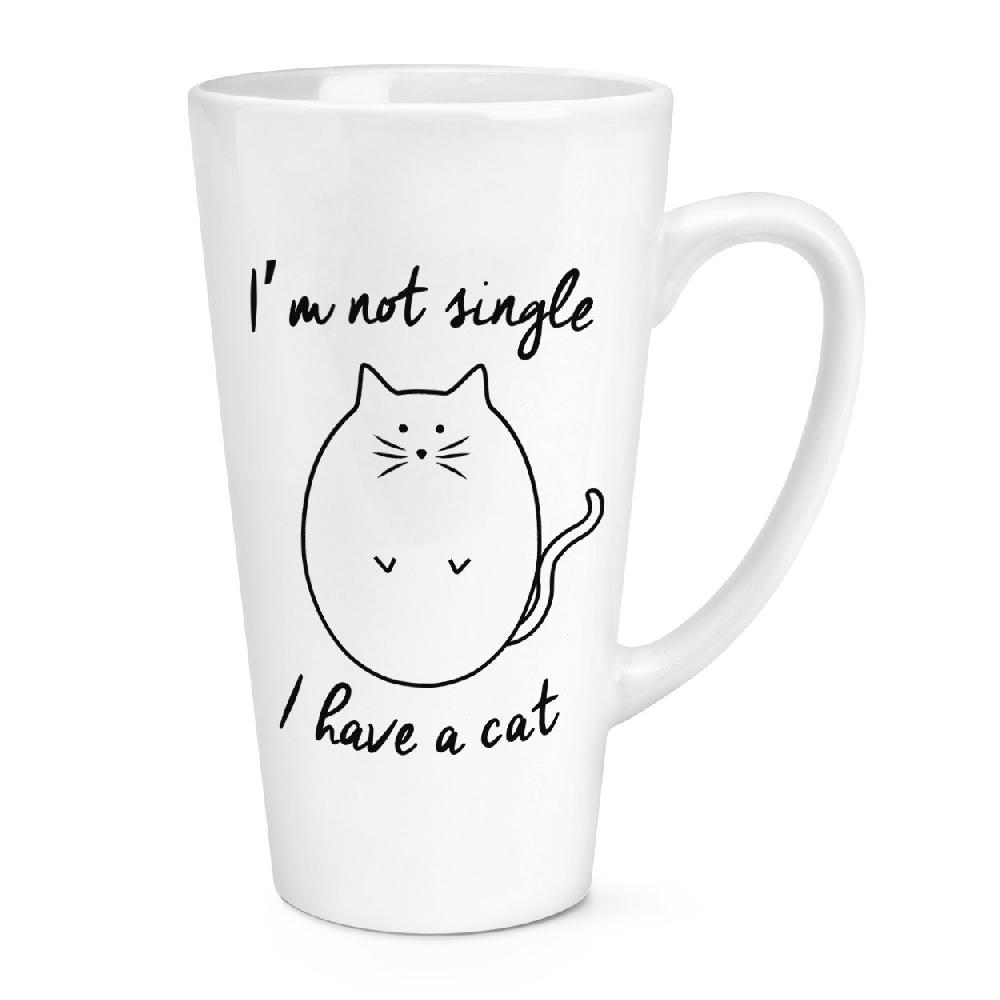 gift base I'm Not Single I Have A Cat 17oz Large Latte Mug Cup