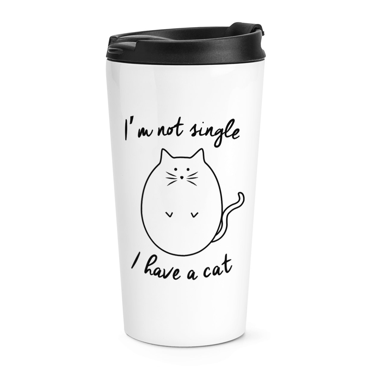 gift base I'm Not Single I Have A Cat Travel Mug Cup