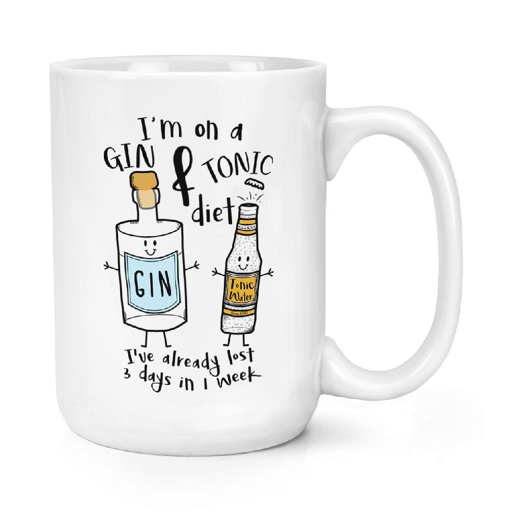 gift base I'm On A Gin And Tonic Diet 15oz Large Mug Cup