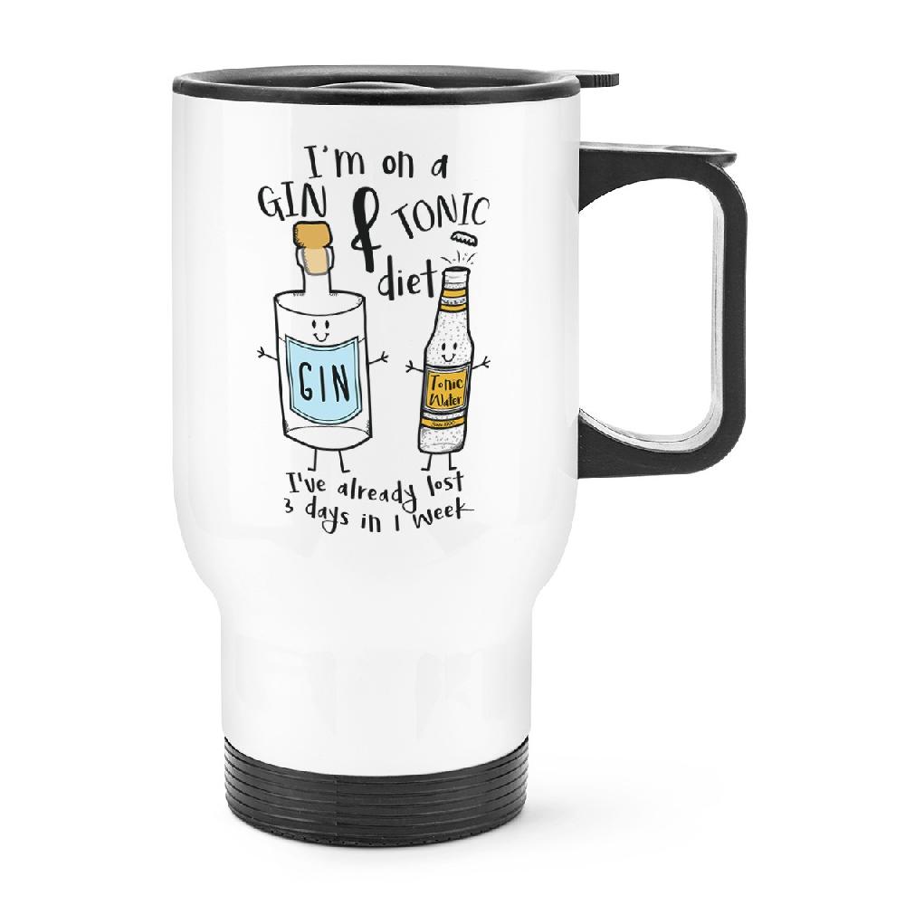 gift base I'm On A Gin And Tonic Diet Travel Mug Cup With Handle