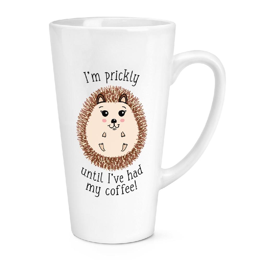 gift base I'm Prickly Until I've Had My Coffee Hedgehog 17oz Large Latte Mug Cup