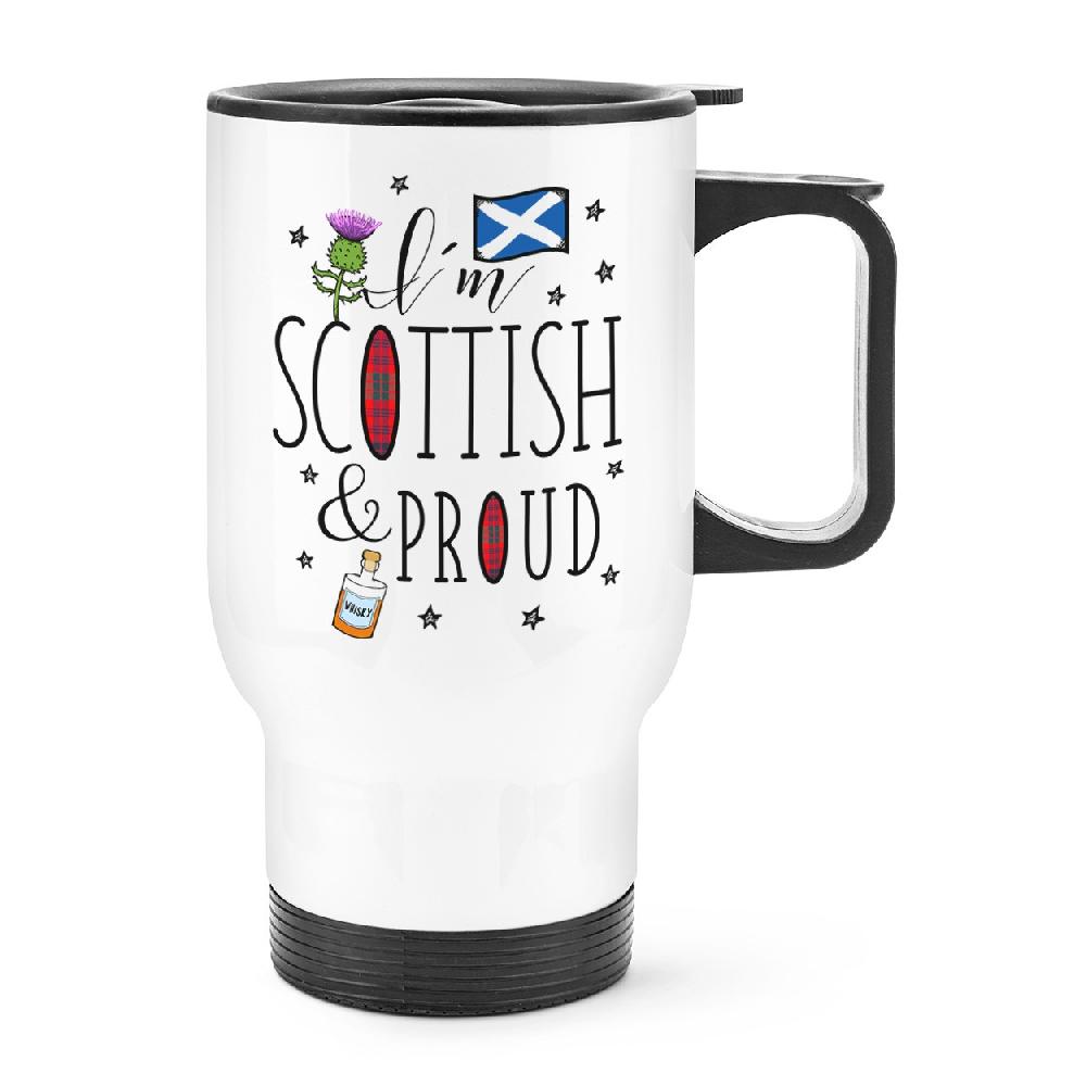 gift base I'm Scottish And Proud Travel Mug Cup With Handle