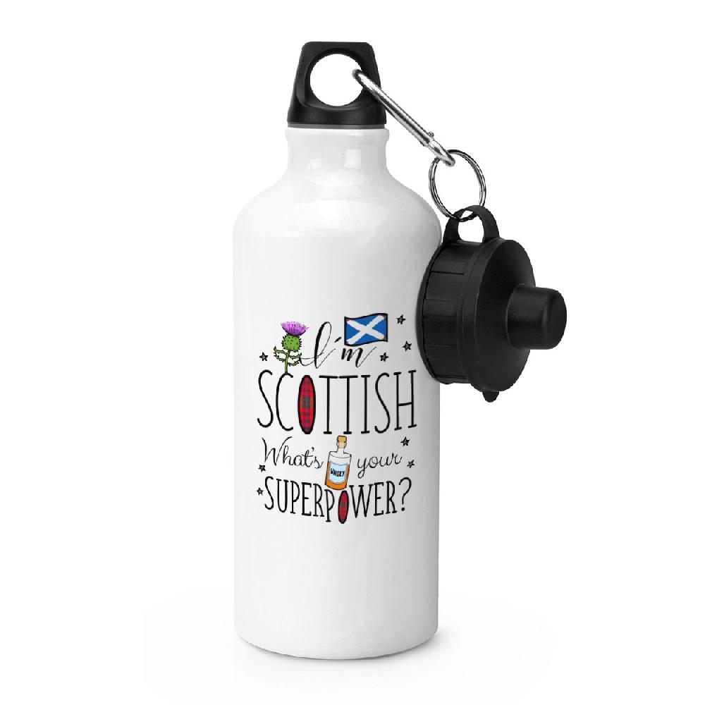 gift base I'm Scottish What's Your Superpower Sports Bottle