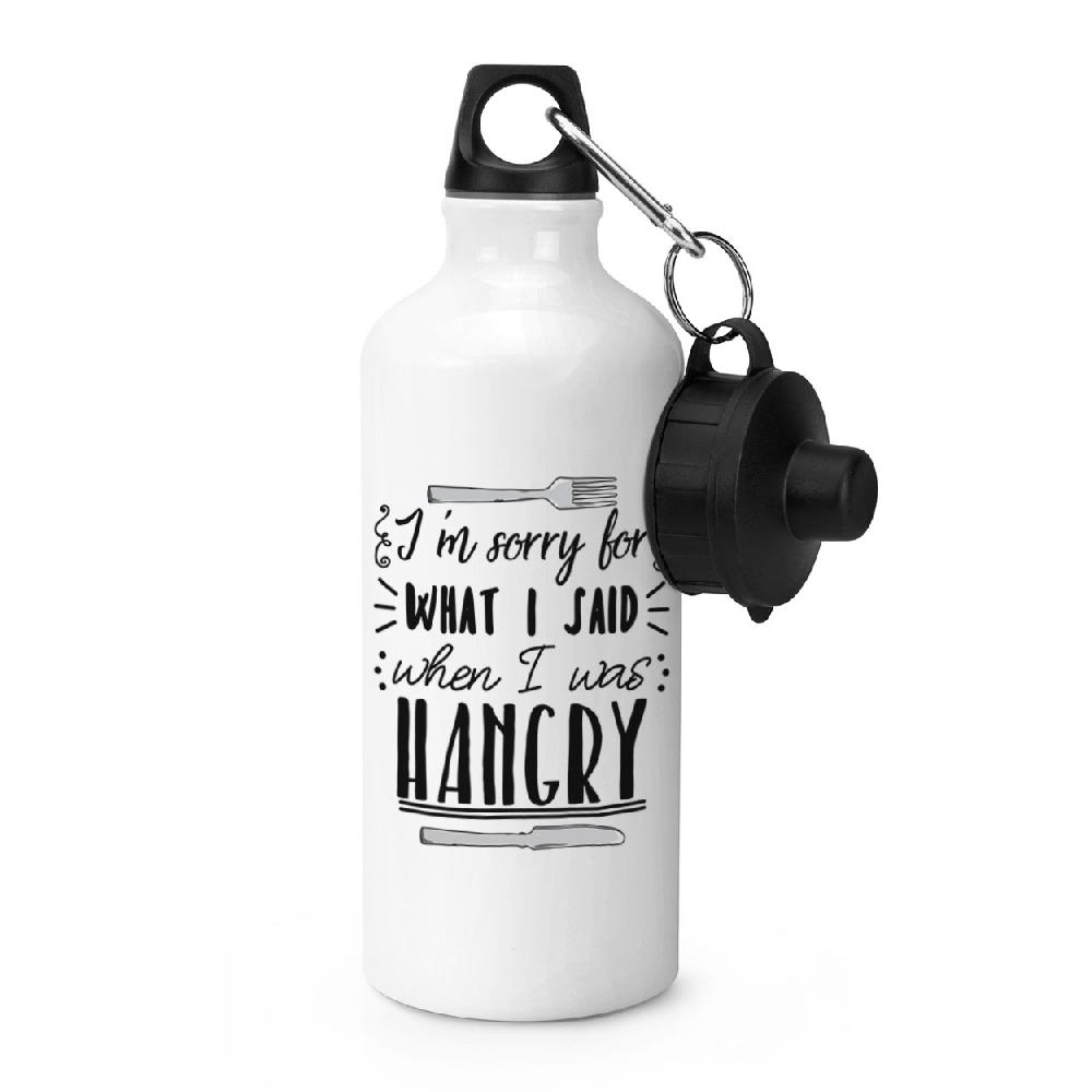 gift base I'm Sorry For What I Said When I Was Hangry Sports Bottle