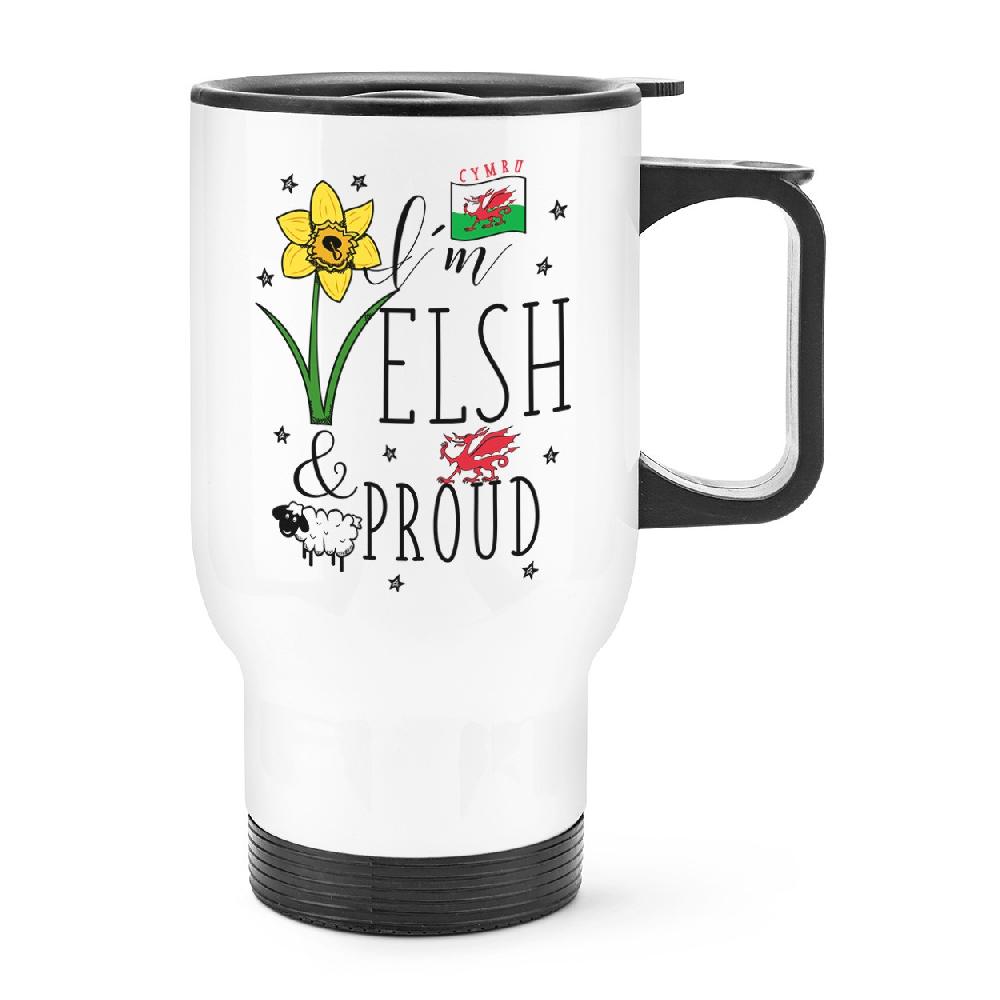 gift base I'm Welsh And Proud Travel Mug Cup With Handle