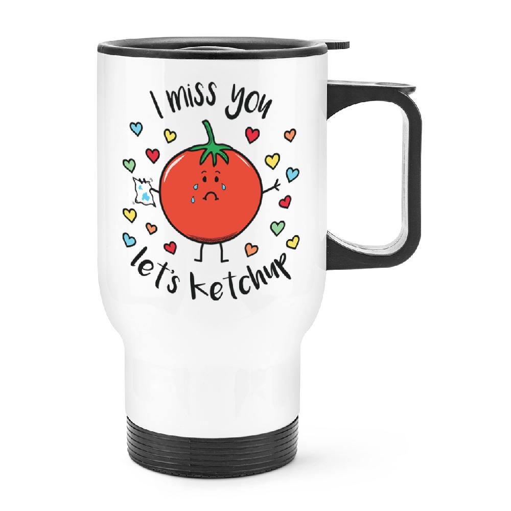 gift base I Miss You Let's Ketchup Travel Mug Cup With Handle