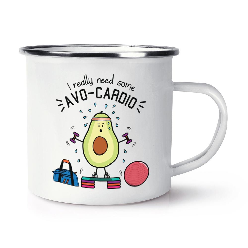 gift base I Really Need Some Avocardio Retro Enamel Mug Cup