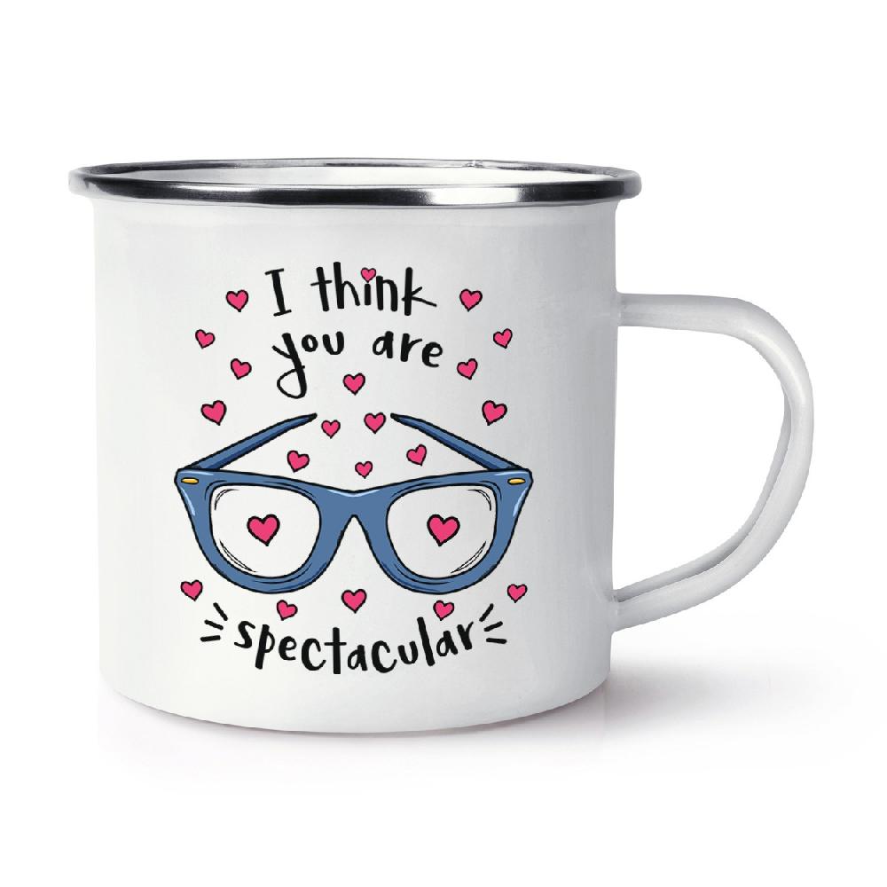 gift base I Think You Are Spectacular Retro Enamel Mug Cup