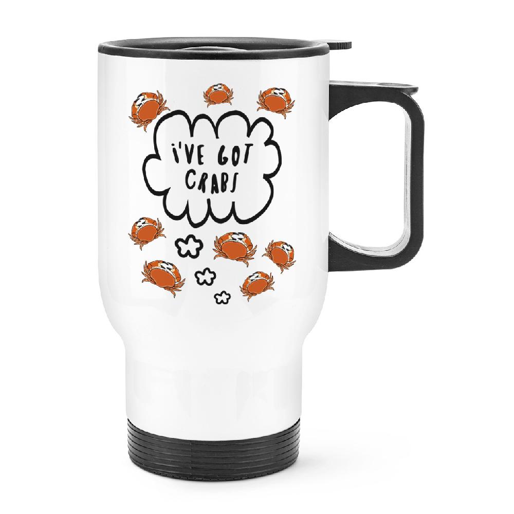 gift base I've Got Crabs Travel Mug Cup With Handle