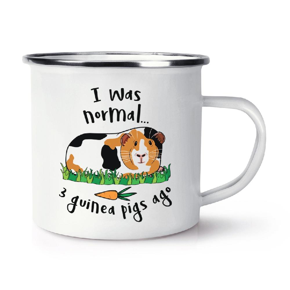 gift base I Was Normal 3 Guinea Pigs Ago Retro Enamel Mug Cup