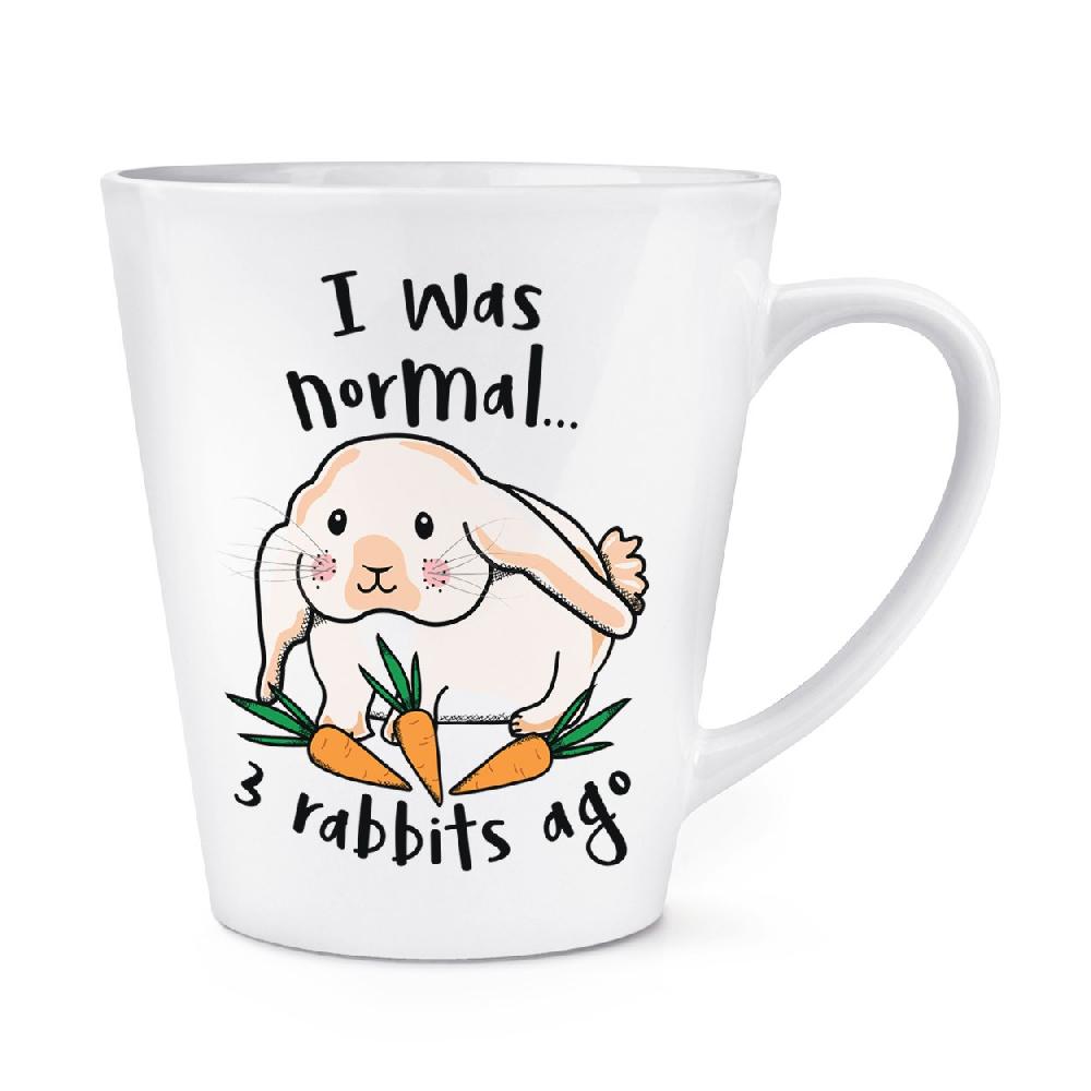 gift base I Was Normal 3 Rabbits Ago 12oz Latte Mug Cup