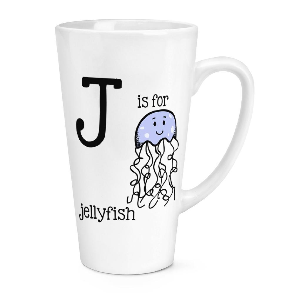 gift base J Is For Jellyfish 17oz Large Latte Mug Cup