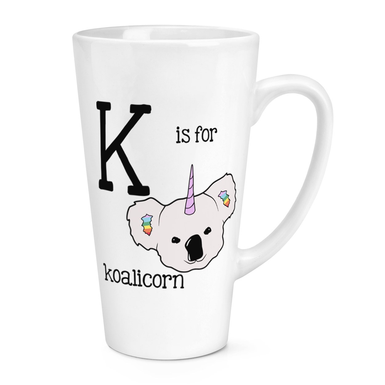 gift base K Is For Koalicorn 17oz Large Latte Mug Cup