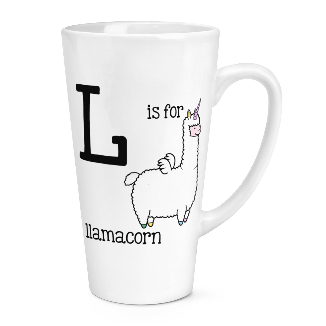 gift base L Is For Llamacorn 17oz Large Latte Mug Cup