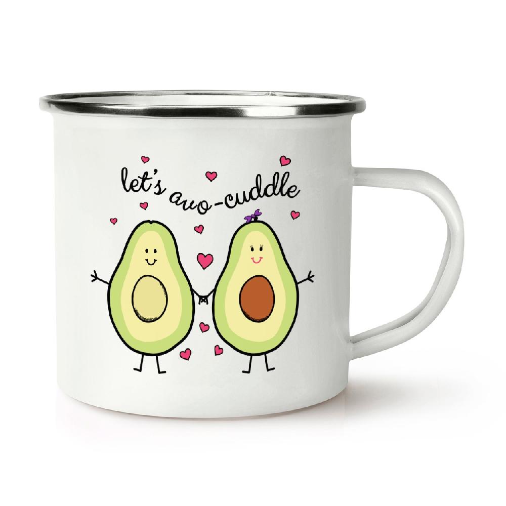Gift Base Let's Avocuddle Avocado Retro Enamel Mug Cup