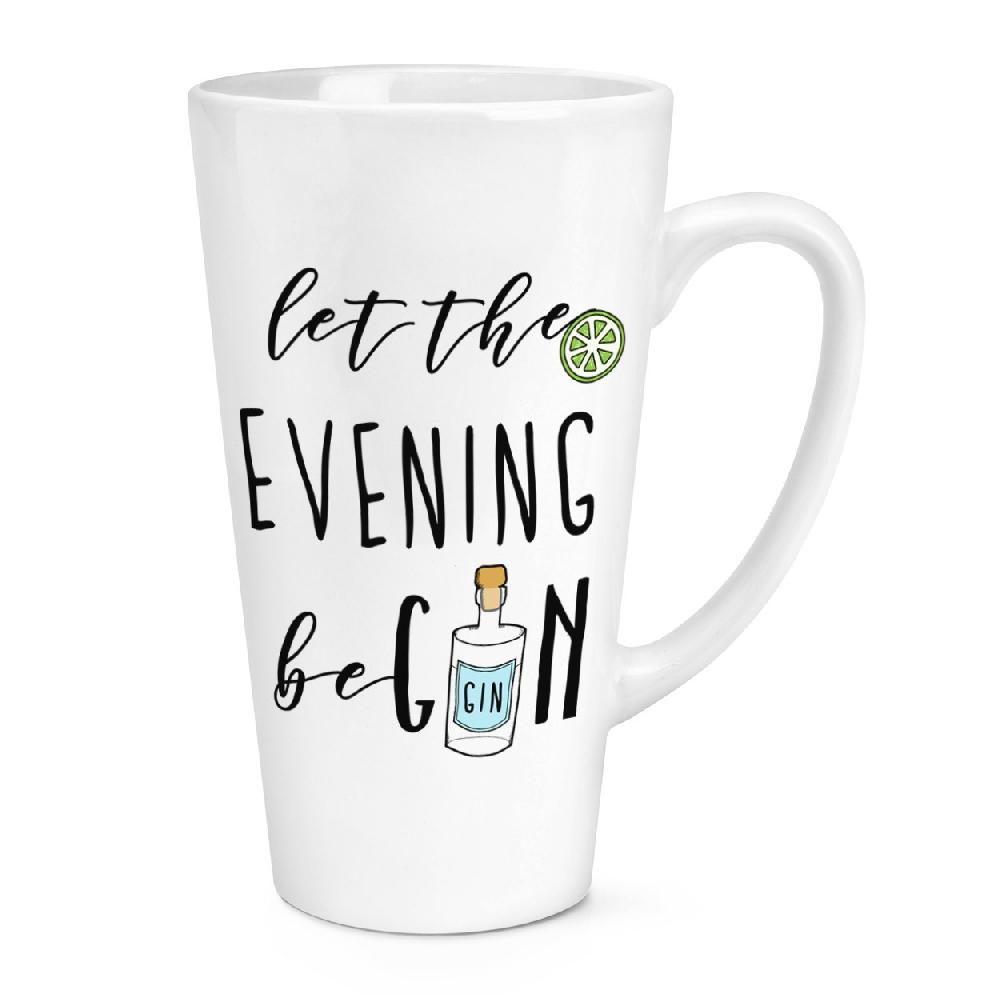 gift base Let The Evening BeGIN 17oz Large Latte Mug Cup