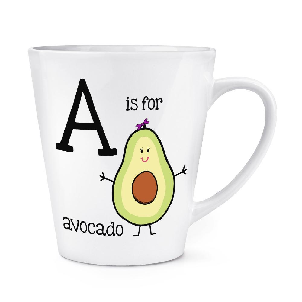 gift base Letter A Is For Avocado 12oz Latte Mug Cup