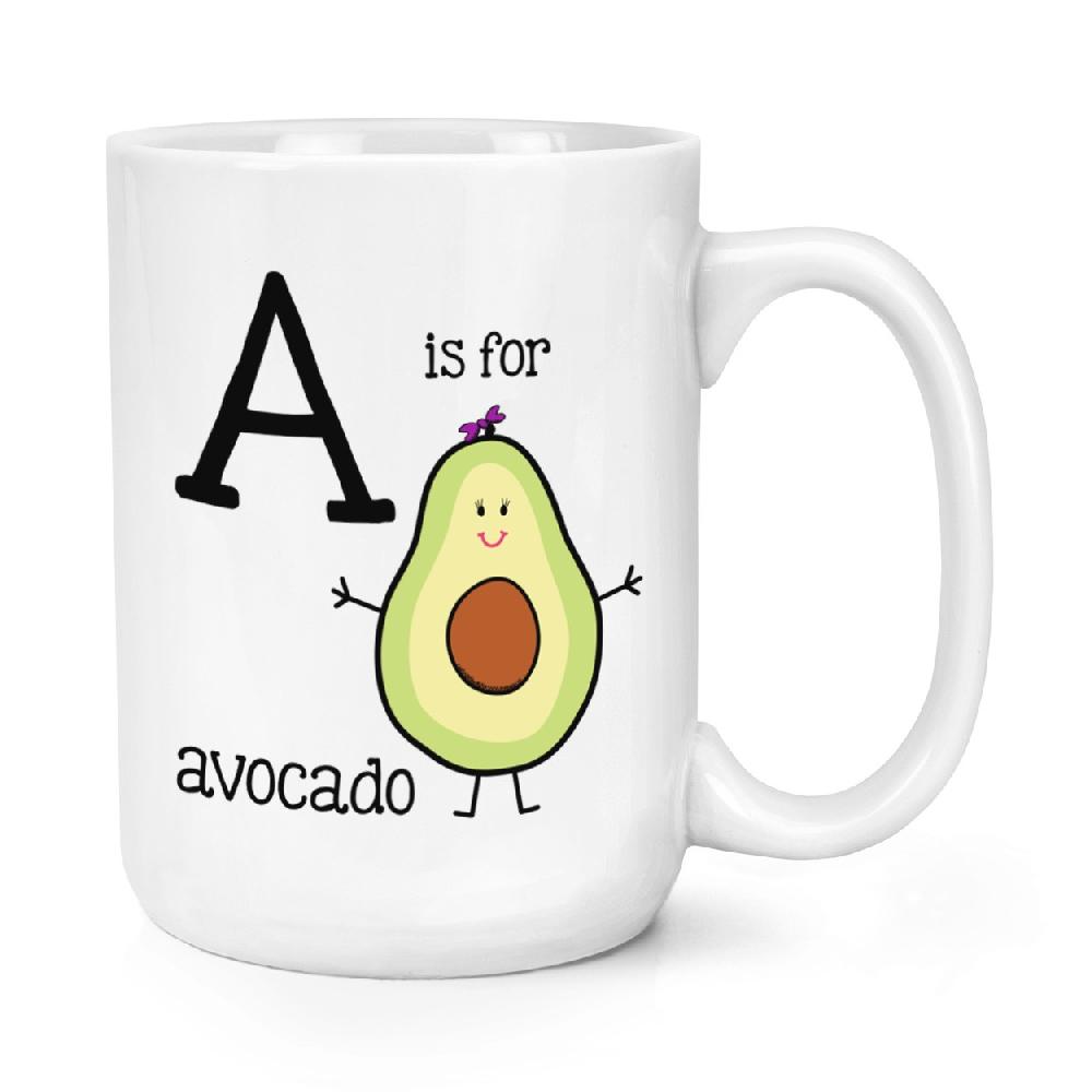 gift base Letter A Is For Avocado 15oz Large Mug Cup