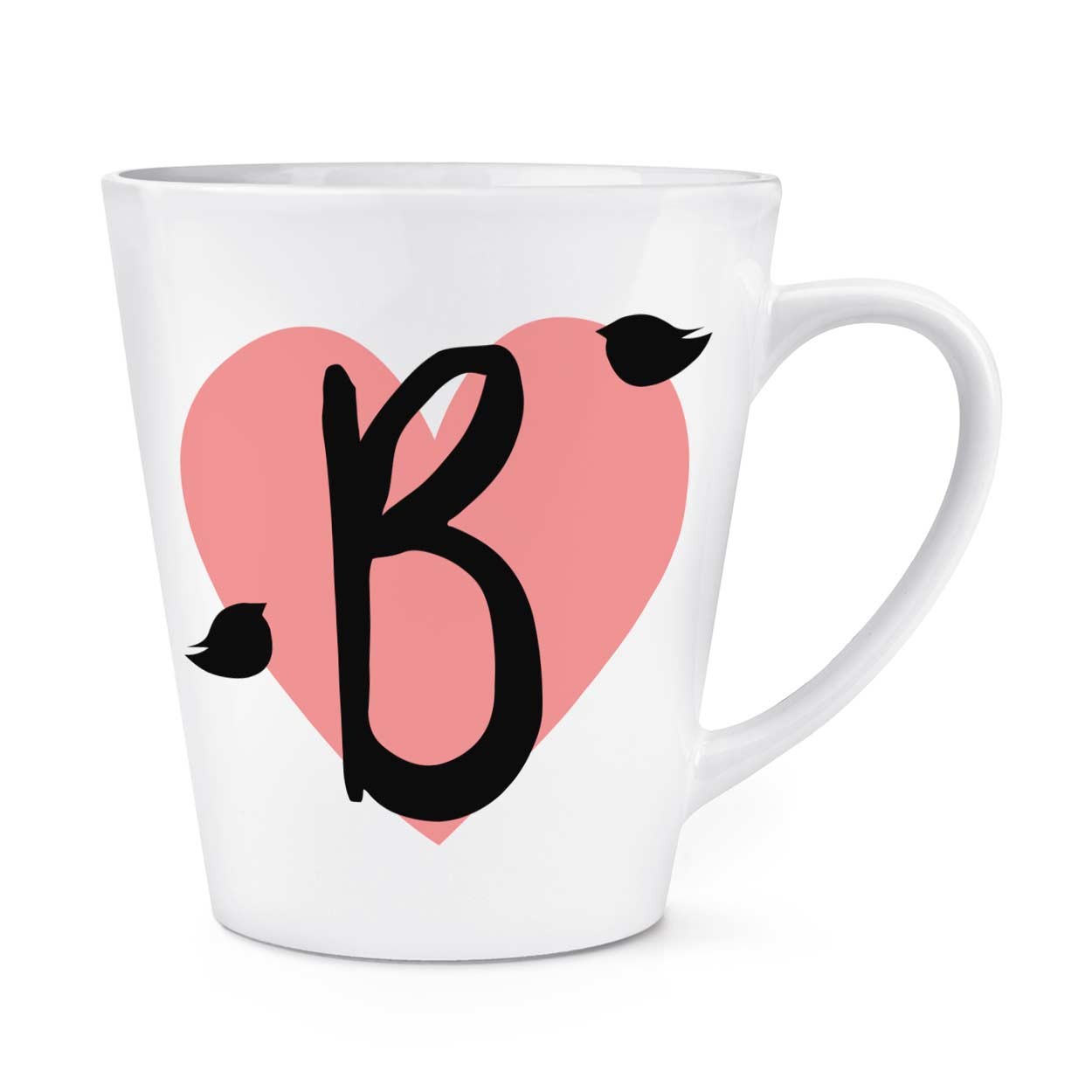 gift base Letter B Heart Alphabet 12oz Latte Mug Cup