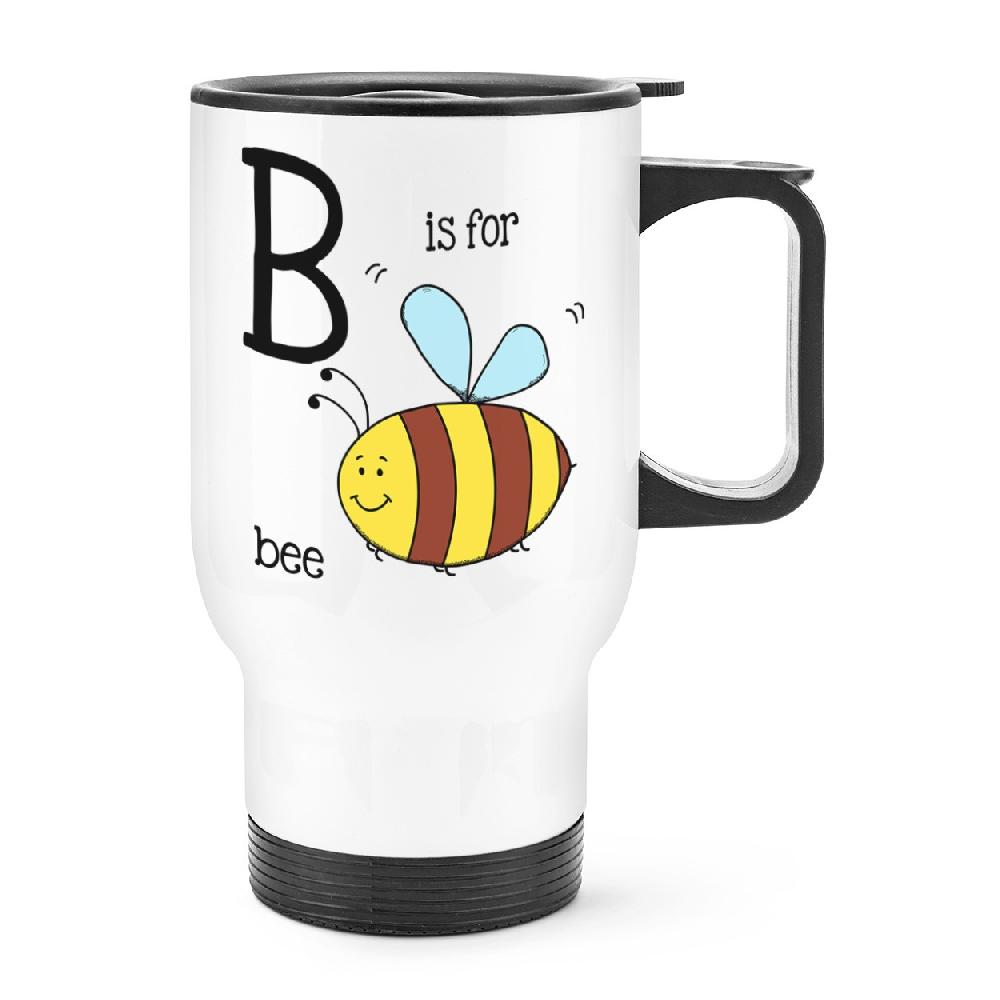 gift base Letter B Is For Bee Travel Mug Cup With Handle