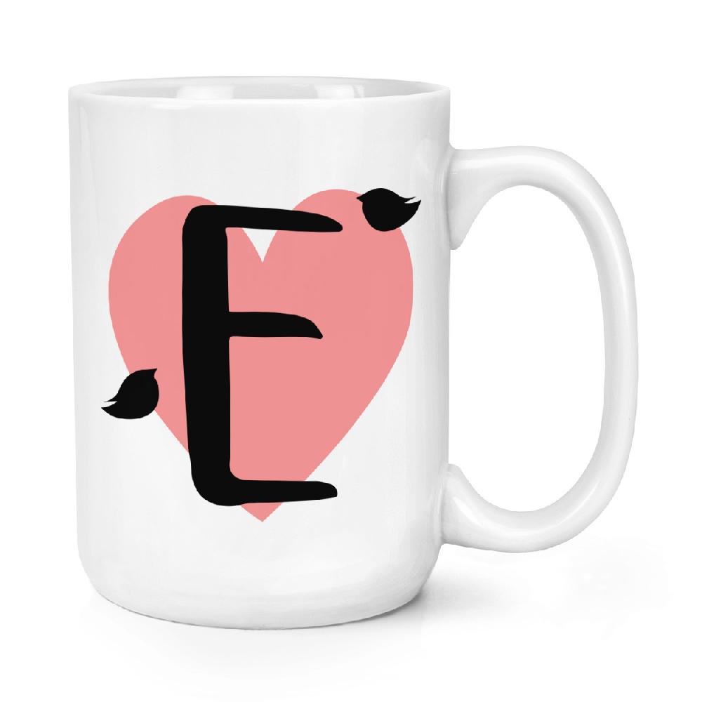 gift base Letter E Heart Alphabet 15oz Large Mug Cup