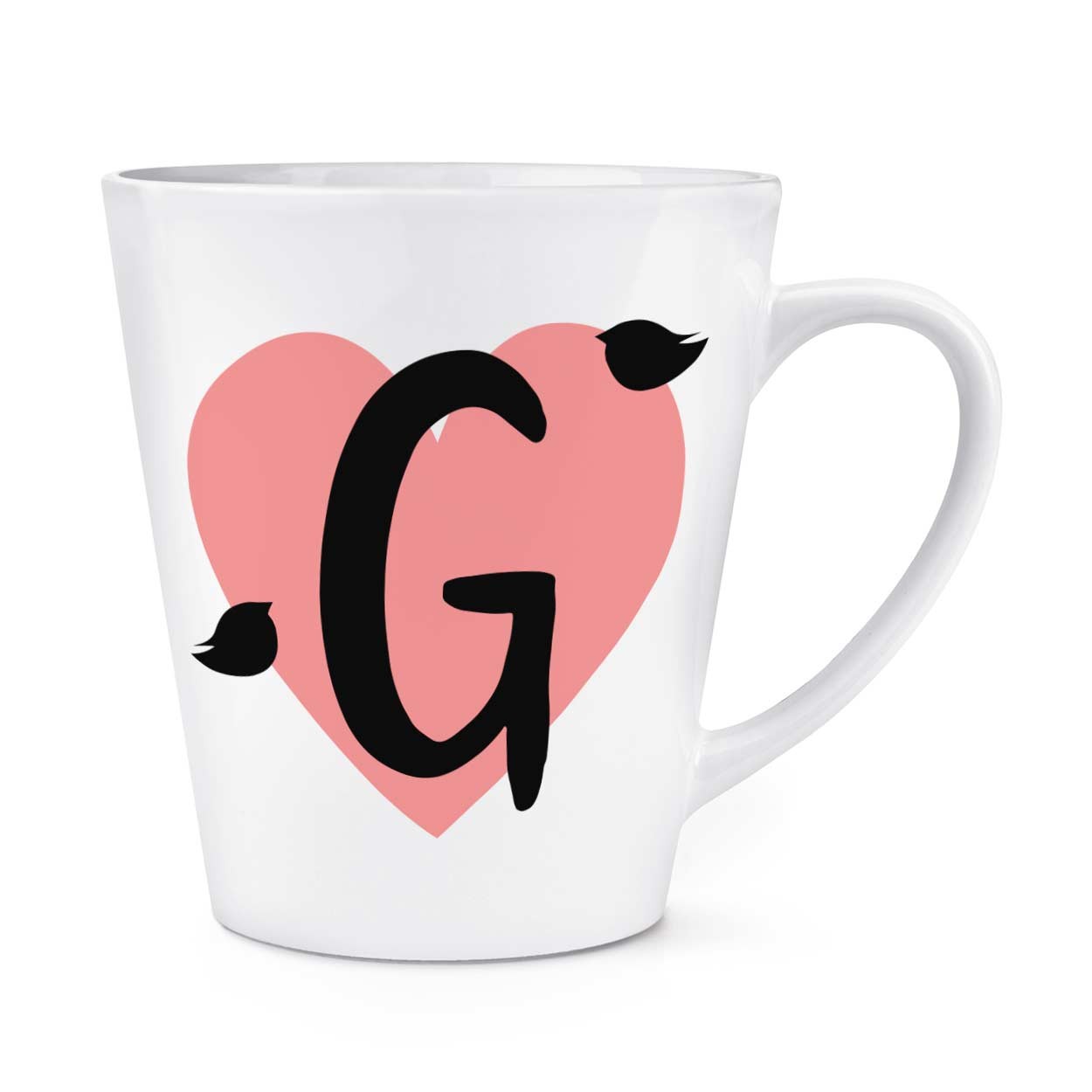 gift base Letter G Heart Alphabet 12oz Latte Mug Cup