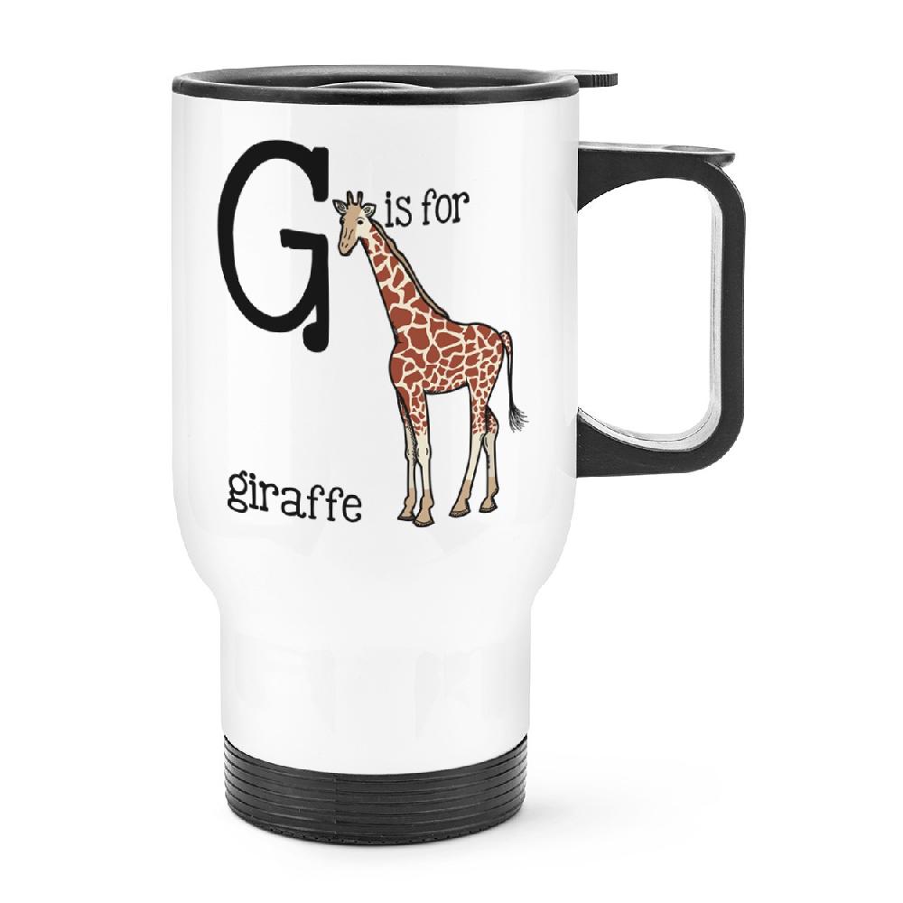 gift base Letter G Is For Giraffe Travel Mug Cup With Handle