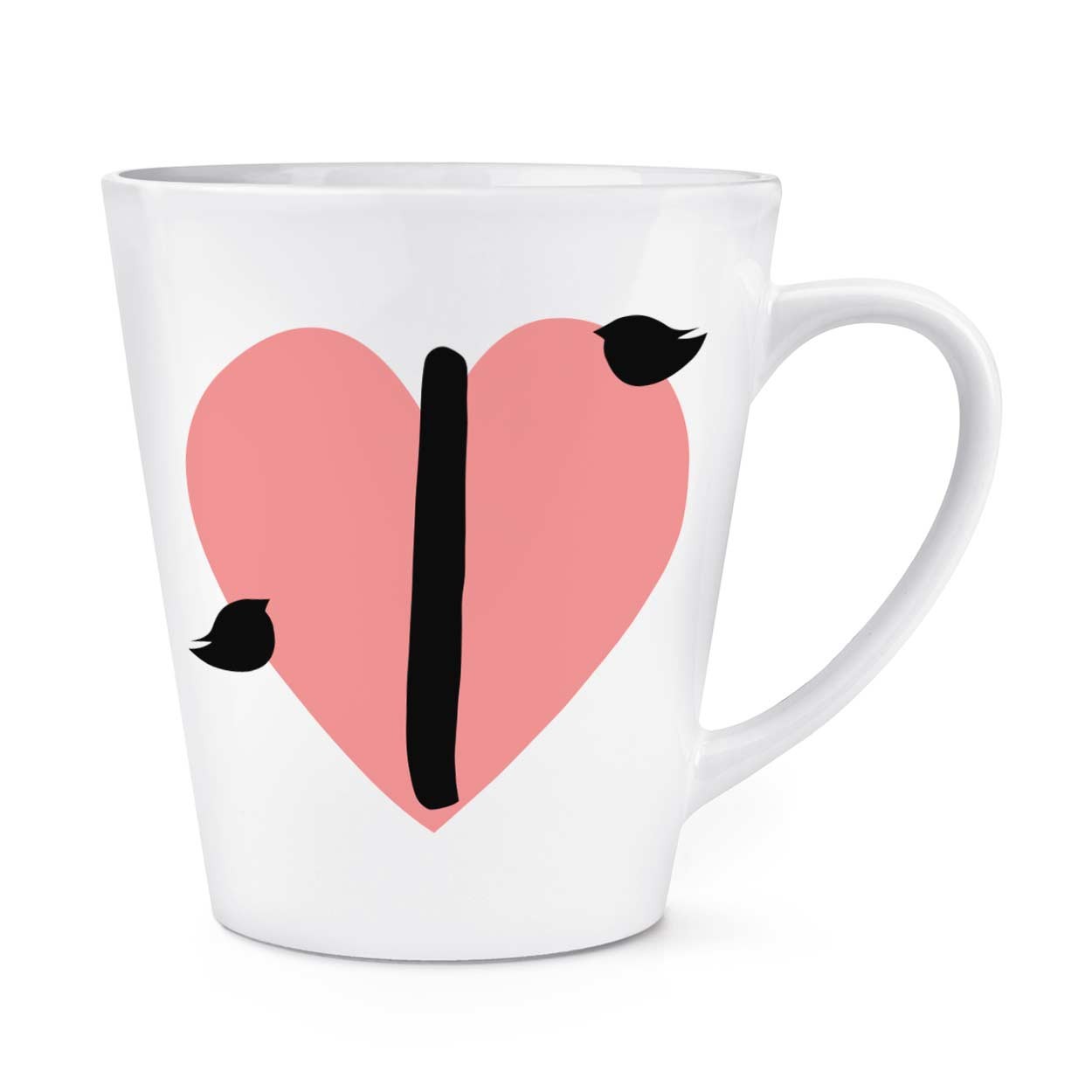 gift base Letter I Heart Alphabet 12oz Latte Mug Cup