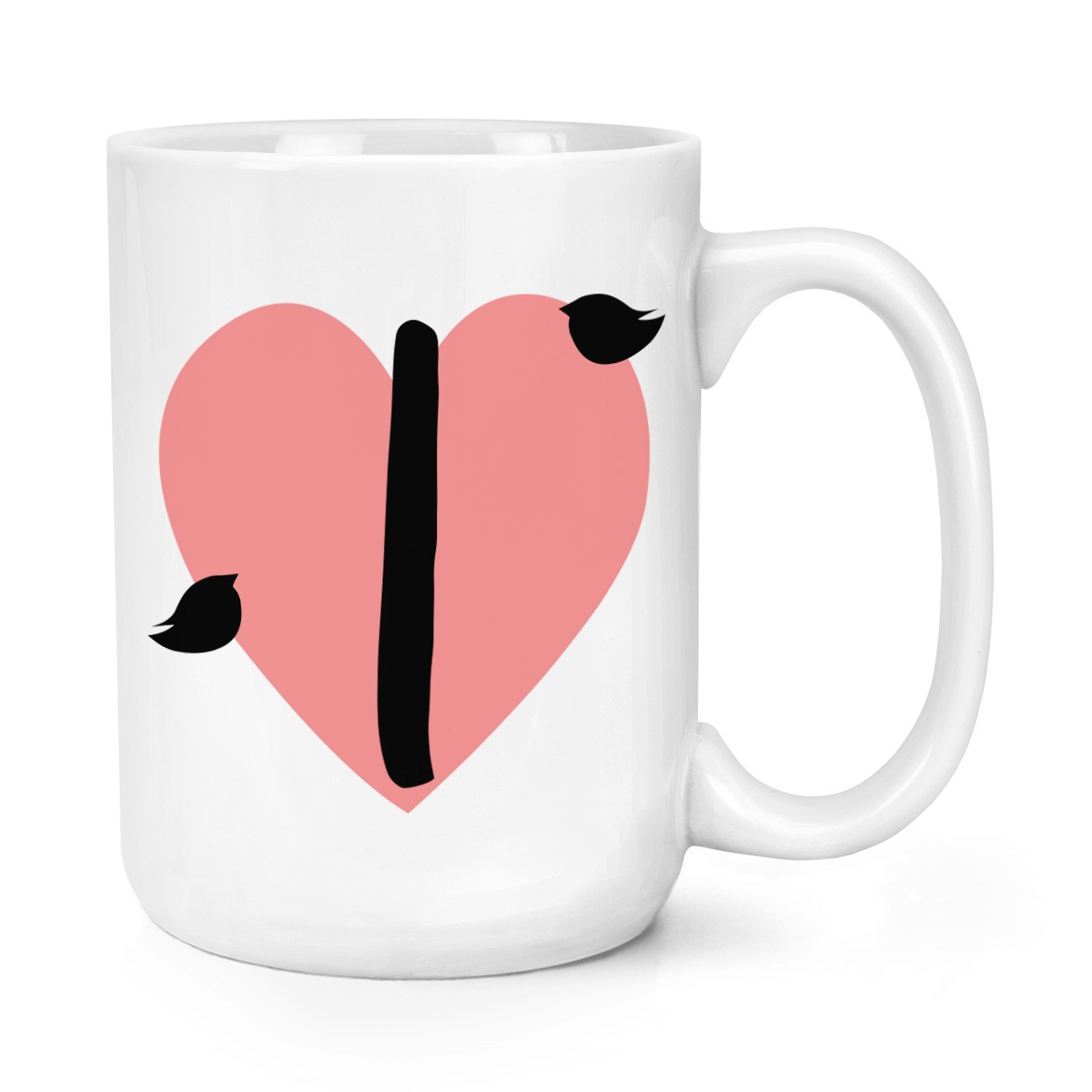 gift base Letter I Heart Alphabet 15oz Large Mug Cup