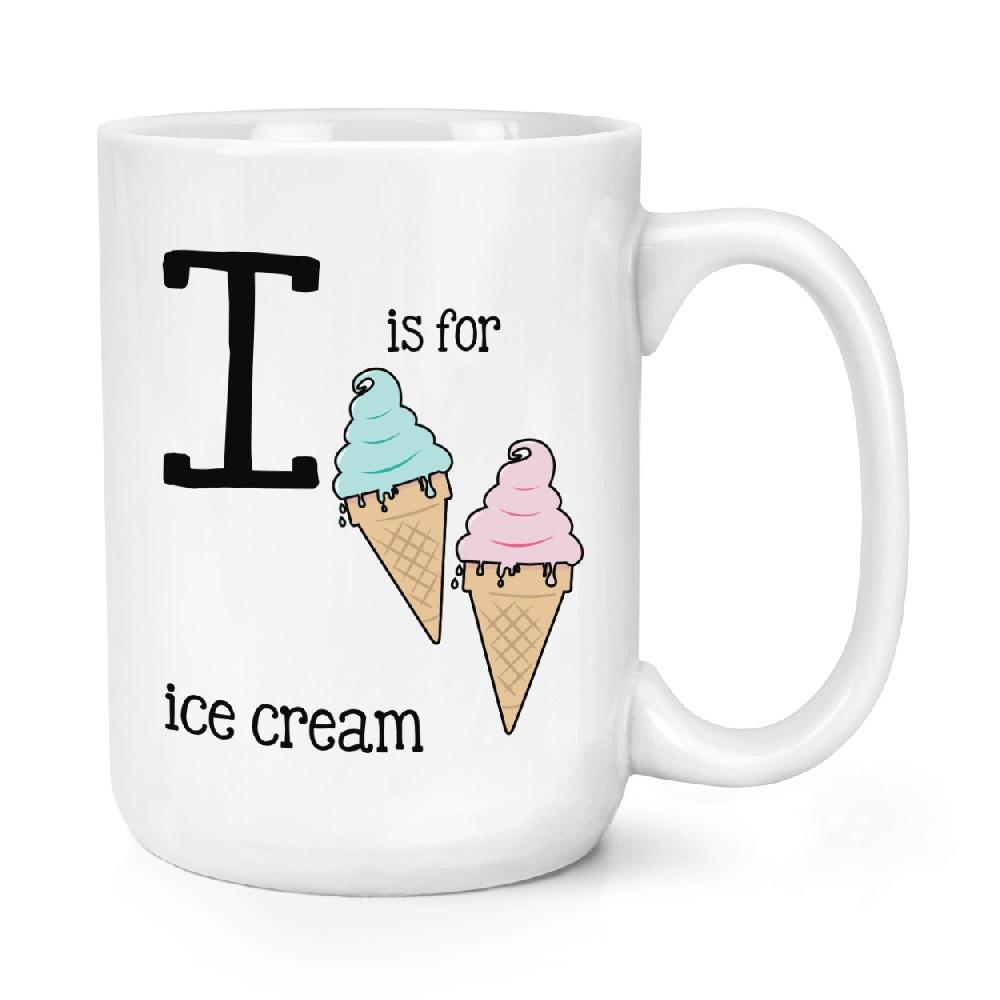 gift base Letter I Is For Ice Cream 15oz Large Mug Cup