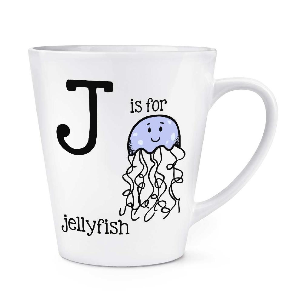 gift base Letter J Is For Jellyfish 12oz Latte Mug Cup
