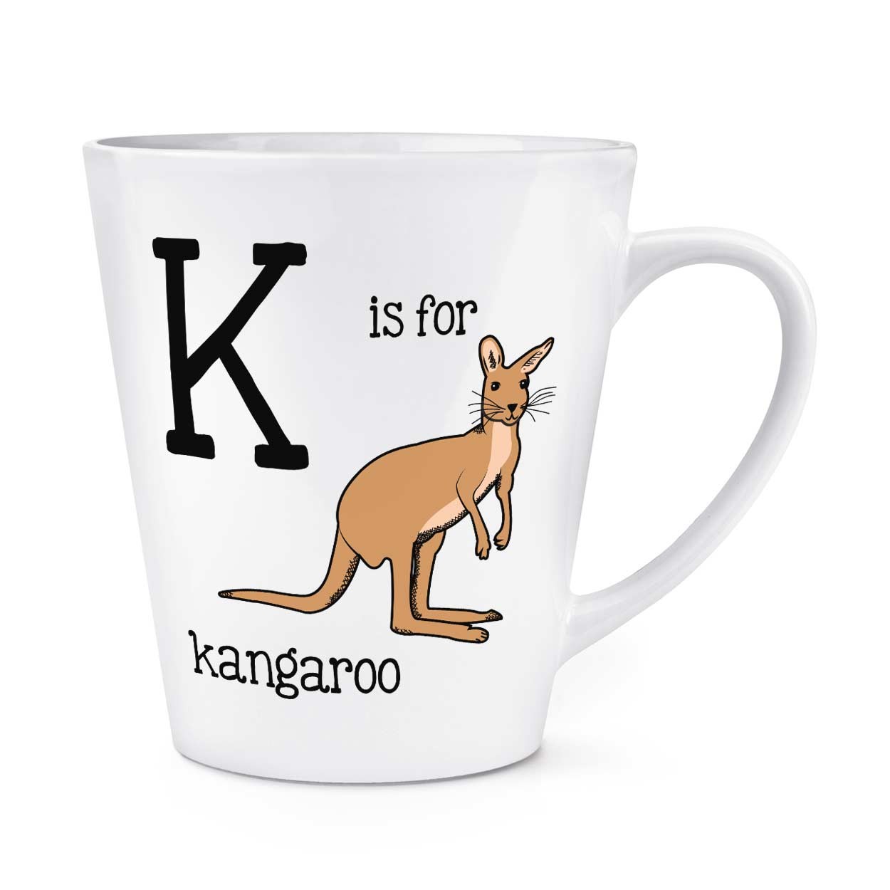 gift base Letter K Is For Kangaroo 12oz Latte Mug Cup