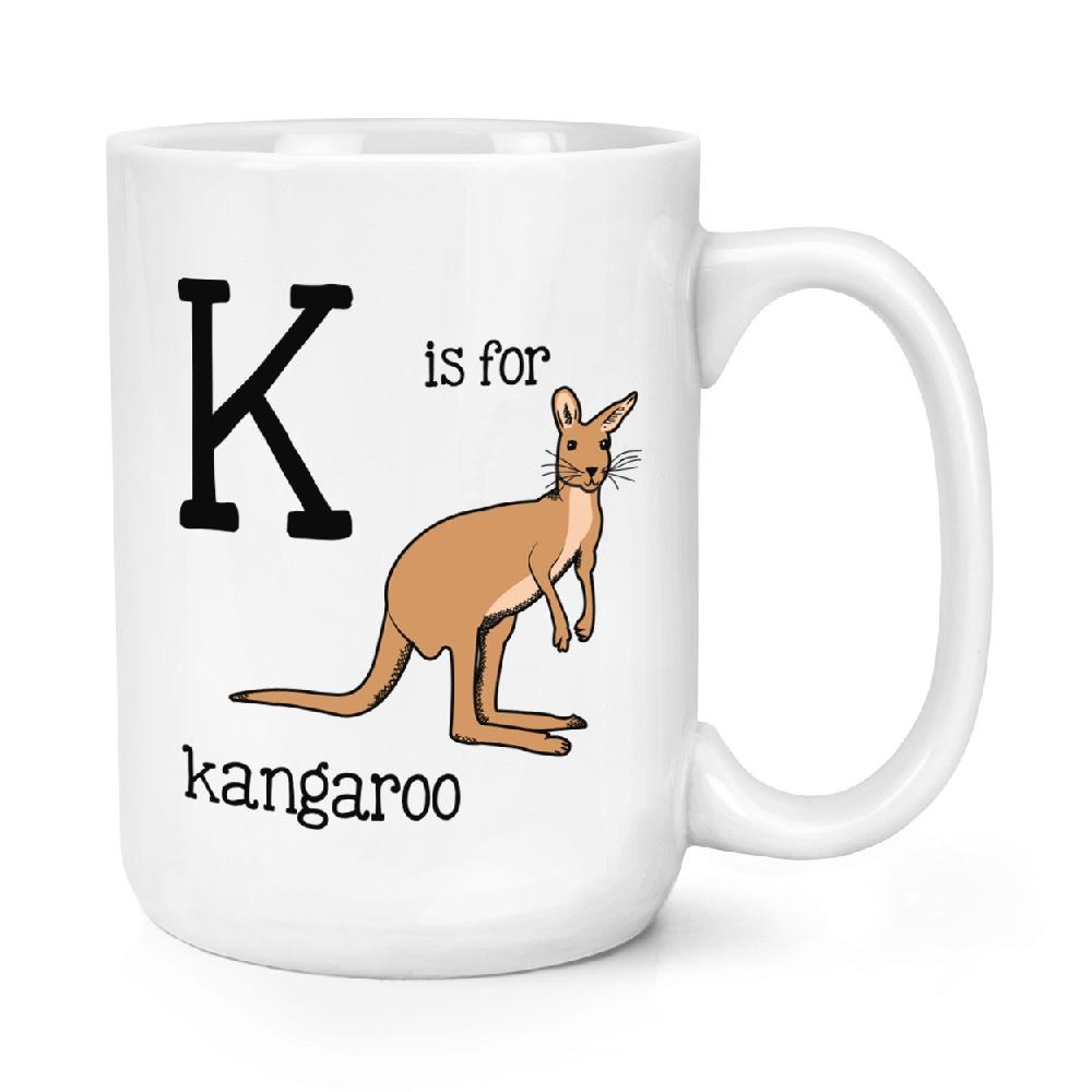 gift base Letter K Is For Kangaroo 15oz Large Mug Cup