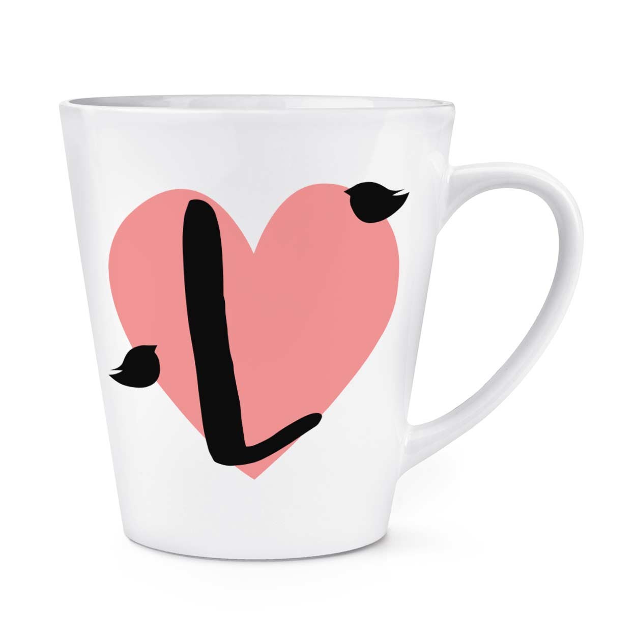 gift base Letter L Heart Alphabet 12oz Latte Mug Cup