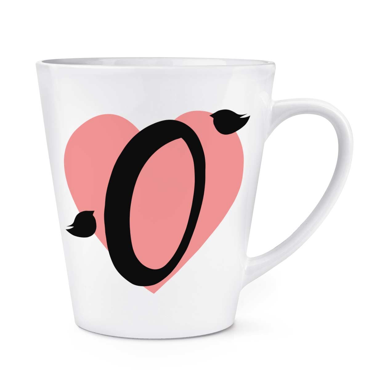 gift base Letter O Heart Alphabet 12oz Latte Mug Cup