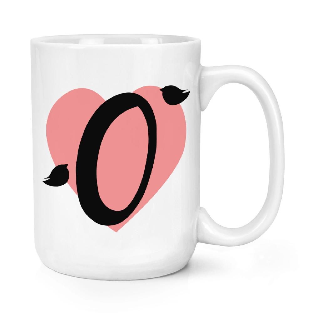 gift base Letter O Heart Alphabet 15oz Large Mug Cup