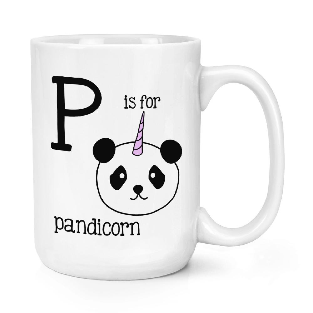 gift base Letter P Is For Pandicorn 15oz Large Mug Cup