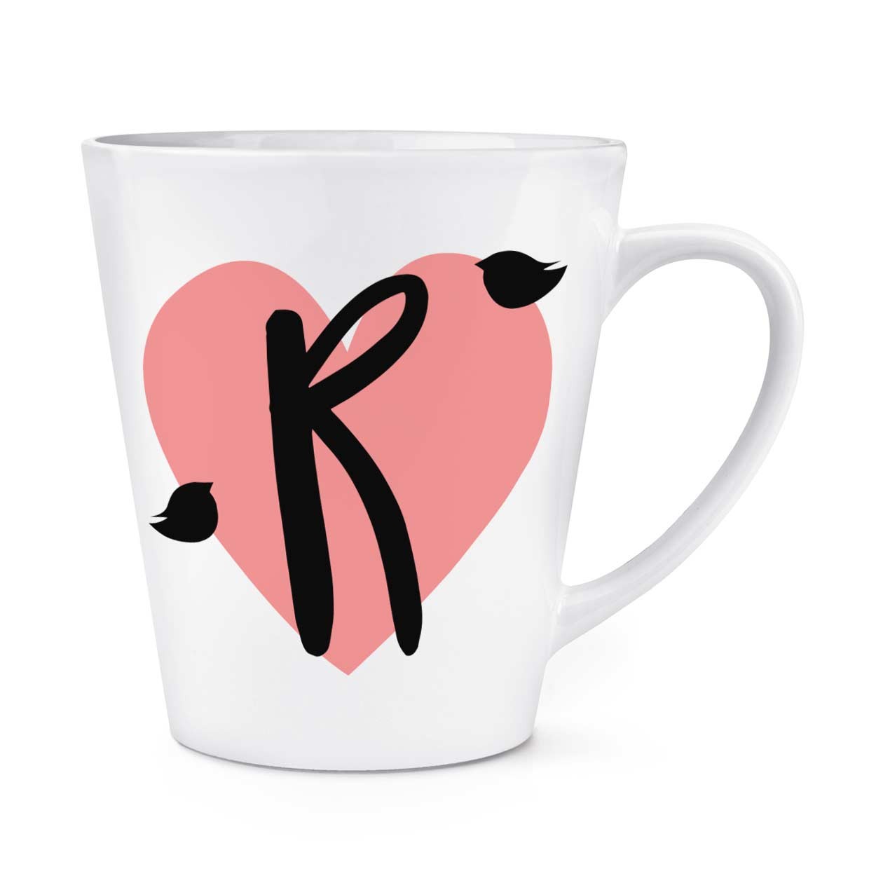 gift base Letter R Heart Alphabet 12oz Latte Mug Cup