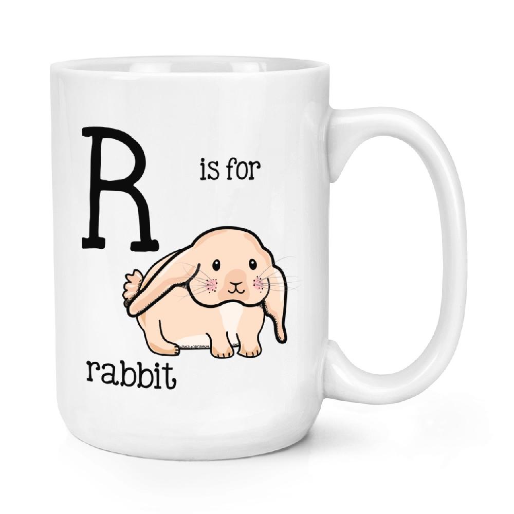 gift base Letter R Is For Rabbit 15oz Large Mug Cup