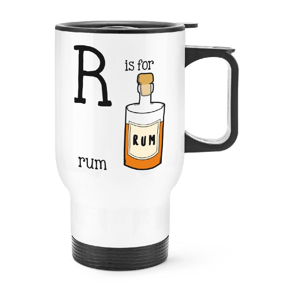 gift base Letter R Is For Rum Travel Mug Cup With Handle