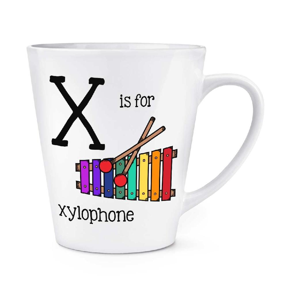 gift base Letter X Is For Xylophone 12oz Latte Mug Cup