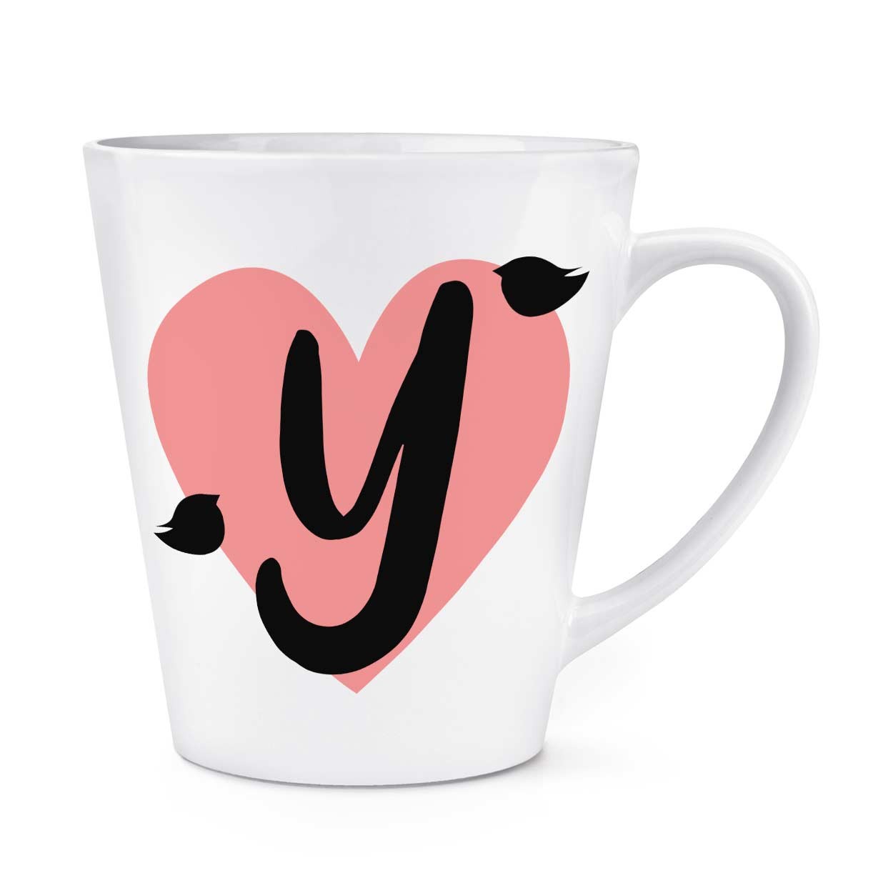 gift base Letter Y Heart Alphabet 12oz Latte Mug Cup