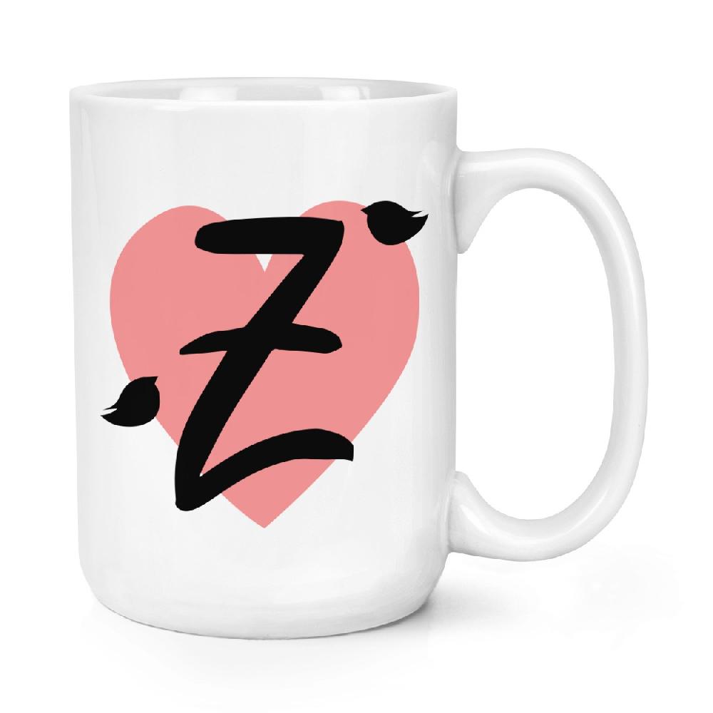 Gift Base Letter Z Heart Alphabet 15oz Large Mug Cup