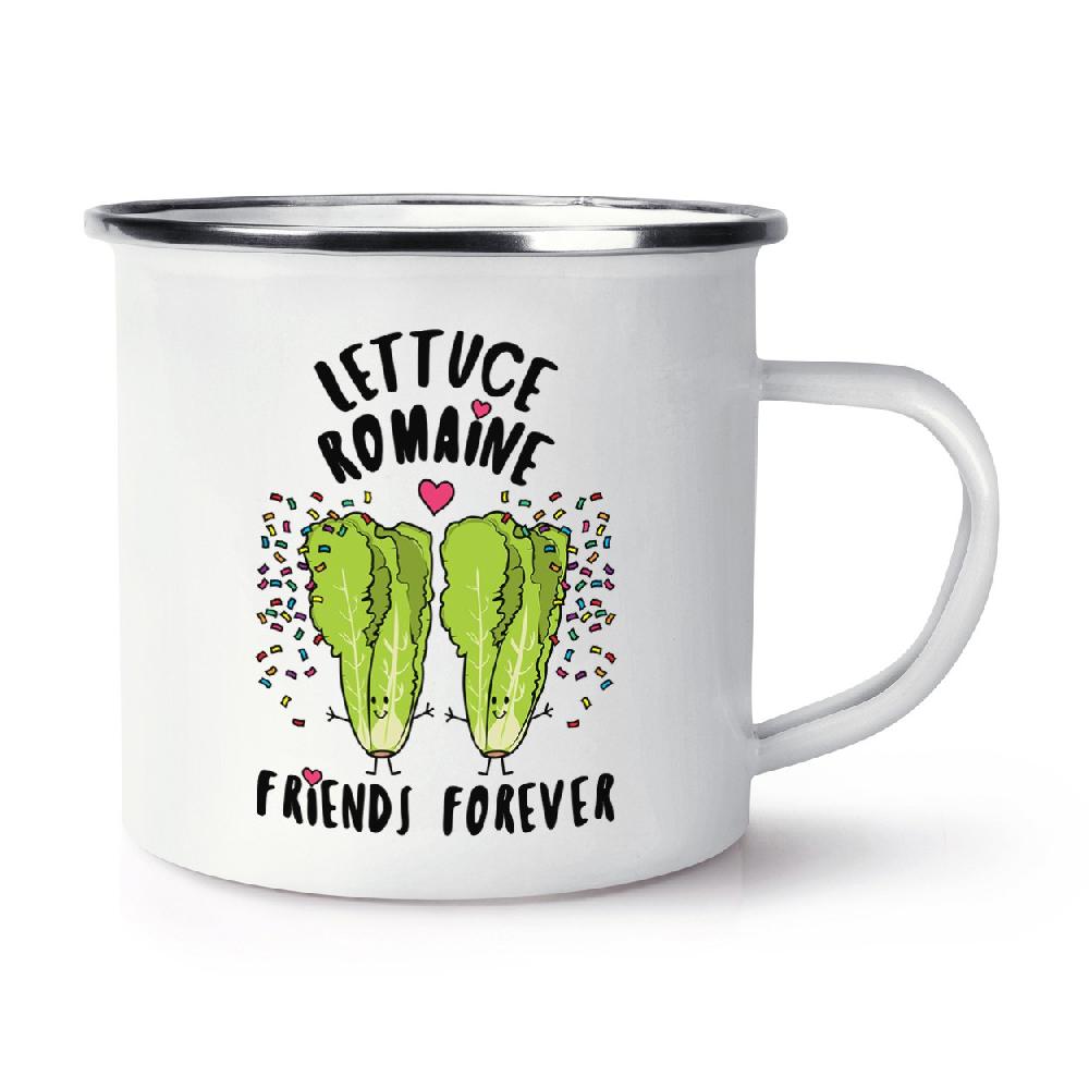 gift base Lettuce Romaine Friends Forever Retro Enamel Mug Cup