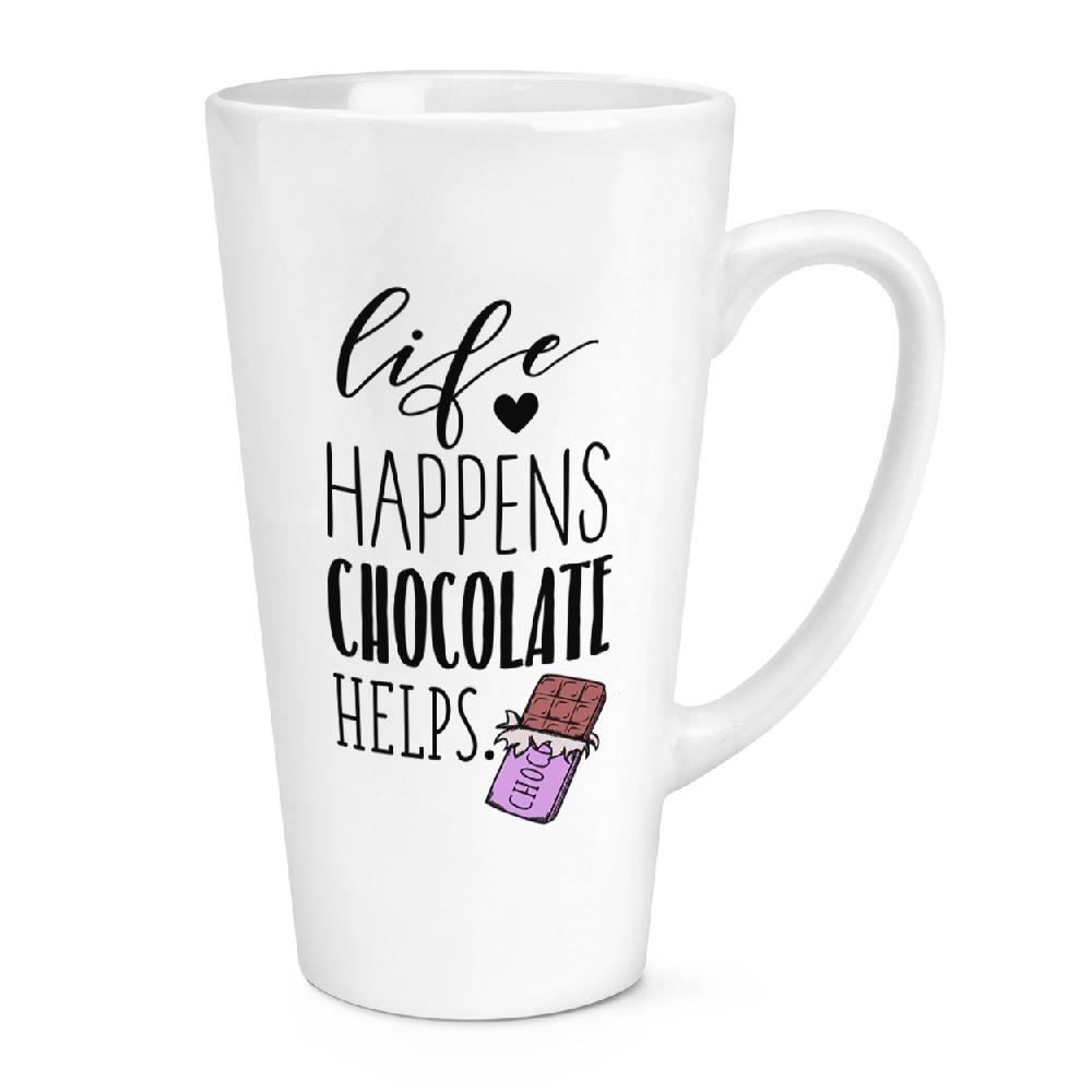 gift base Life Happens Chocolate Helps 17oz Large Latte Mug Cup