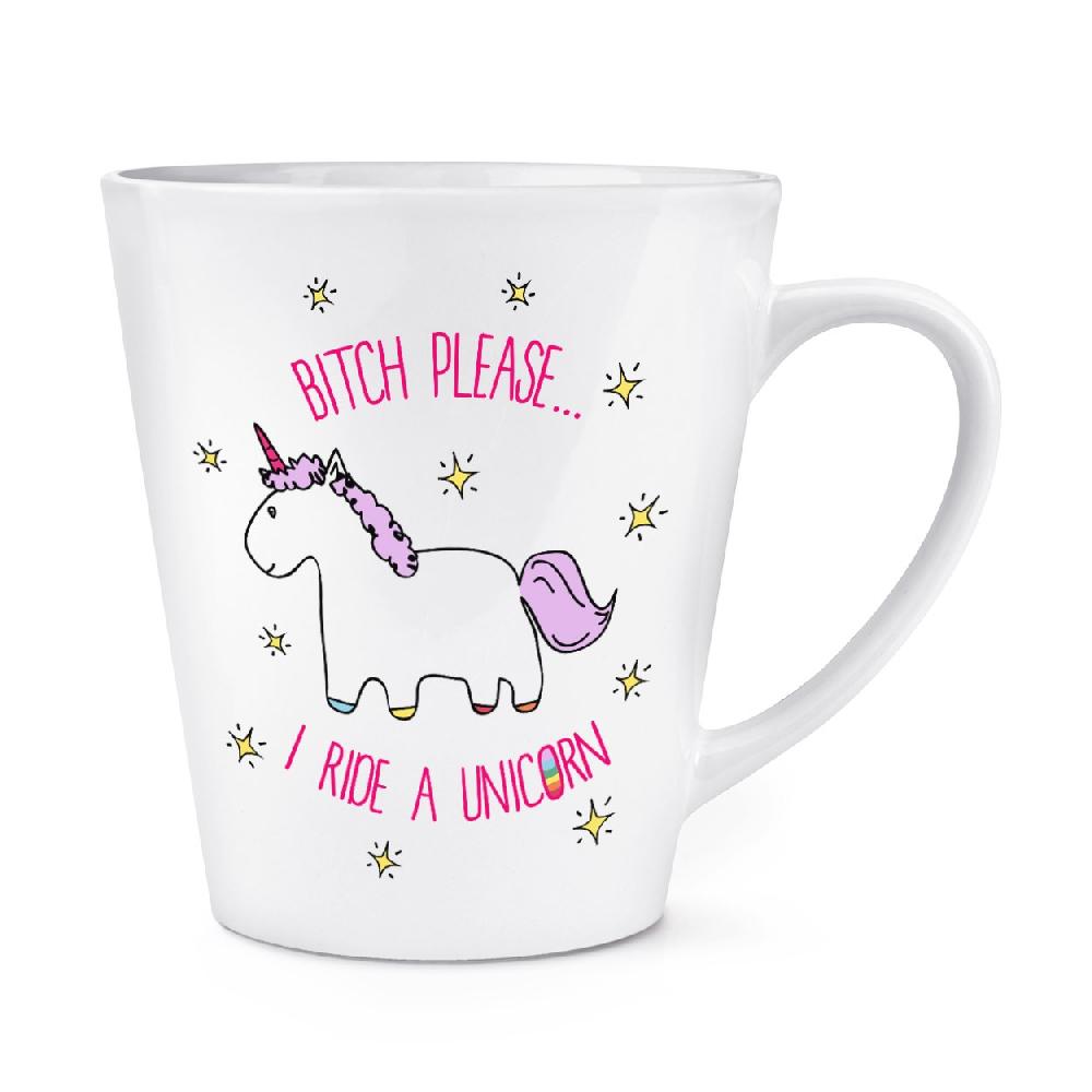 gift base Lila Bitch Please I Ride A Unicorn 12oz Latte Mug Cup