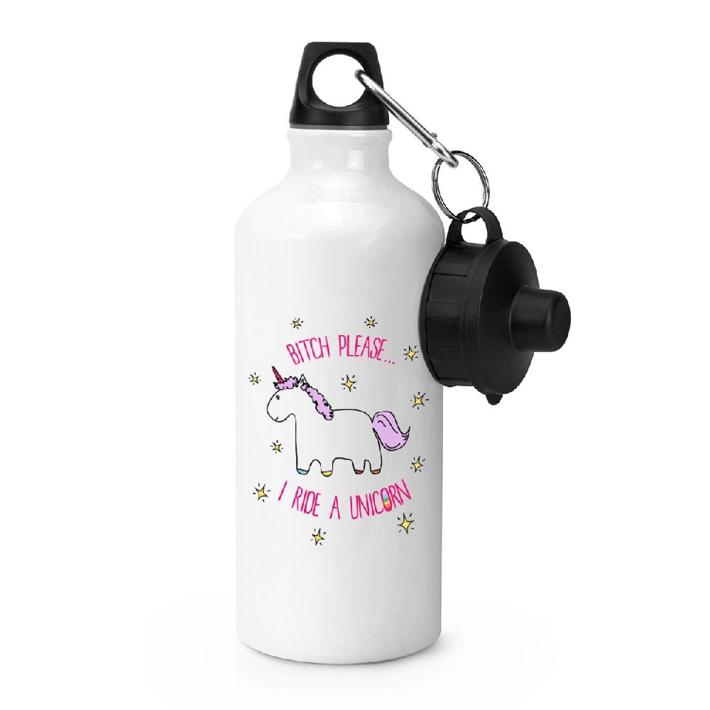 gift base Lila Bitch Please I Ride A Unicorn Sports Bottle