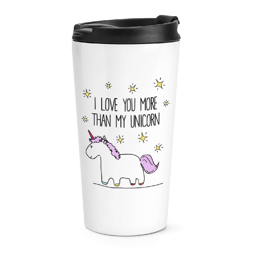 gift base Lila I Love You More Than My Unicorn Travel Mug Cup