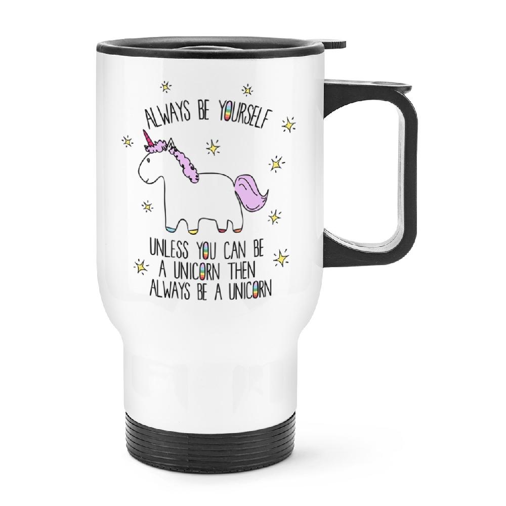 gift base Lila Unicorn Always Be Yourself Handled Travel Mug Cup